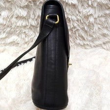 Old Coach 9936 Shoulder Bag Leather USA Black #QY85NY
