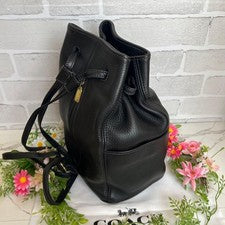 COACH Old Coach Bucket Bag, Black, One-Shoulder Bag, Large Capacity #QYE5FU