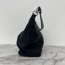 PRADA Prada Nylon Leather Black Pouch Handbag #QY7PY7