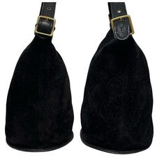 COACH 9010 Suede Shoulder Bag Leather #QY73A2