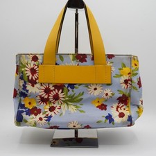 Miu Miu 2-Way Bag, Blue Floral Canvas, Strap, Card Holder #QY5MEO