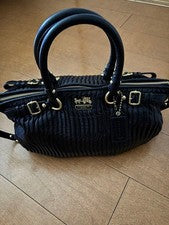 COACH Black Leather Handbag #QY4RKN