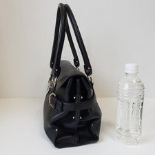 Ferragamo black Gancini handbag/one-shoulder bag #QY26JS