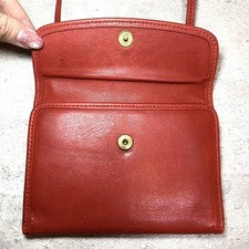 OLD COACH Shoulder Bag Wallet Glovetanned Leather Pouch #QY3NCM