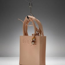 LOEWE Mini Tote Bag, Pink Beige, Handbag Leather Women #QY0O4R