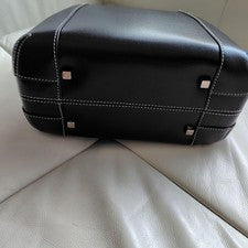 Valextra black handbag, cowhide leather. #QYC11V