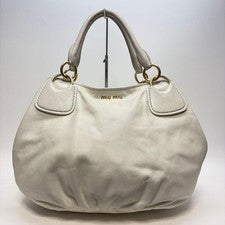miu miu handbag white leather miu miu