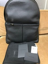 DIOR HOMME Leather Backpack Black New Unused #QY9NCT