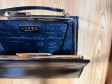 LOEWE handbag, black, with clasp closure. #QY5DYQ
