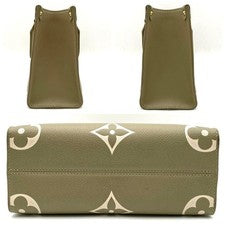 LOUIS VUITTON Monogram Empreinte Bicolor On-the-Go PM Green #QYC107