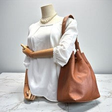 Old Coach One-Shoulder Bag, Leather, Drawstring, 9165, Gold Hardware #QYFNX4
