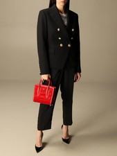 Christian Louboutin Paloma S Mini Red Calf Leather 2-Way Bag Women #QY0V13