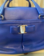 Salvatore Ferragamo 2-Way Handbag Vara Blue #QYBT4F