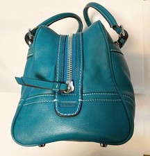 COACH Turquoise Leather Boston Bag #QYC0VL