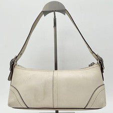COACH One-Shoulder Bag Accessory Pouch Leather White #QY5KVA
