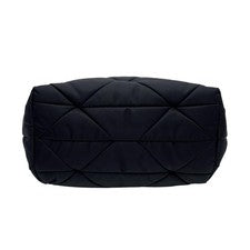 Prada Nylon x Leather Quilted Hand/Shoulder Bag, Black #QY1C3Q