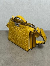 FENDI Peekaboo Mini Yellow Handbag #QY69QV