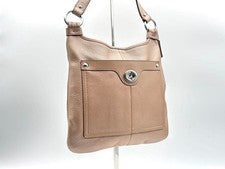 COACH Leather Shoulder Bag (Beige) #QYDXT5