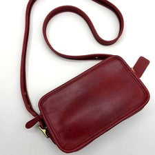 Old Coach Leather Camera Bag Shoulder Bag Red #QY90TP