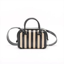 DELVAUX Raffia x Leather 2-Way Handbag #QYL0X2