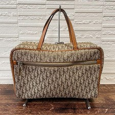 Dior Trotter Canvas Handbag Boston Brown #QYDQJL