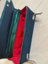 CHRISTIAN LOUBOUTIN Clutch Bag Party Bag Glitter Green #QYESGX