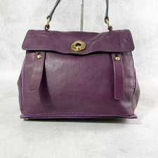 SAINT LAURENT Saint Laurent Muse Two, purple leather shoulder bag. #QYF82E