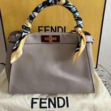 FENDI PEEK A BOO Grey Medium #QY4RB3