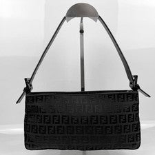 FENDI Shoulder Bag Zucchino Black 8BR042 #QY01K3