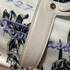 Salvatore Ferragamo Floral Canvas Handbag #QY2LE1