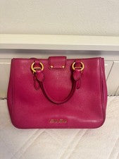 MIU MIU Madras Leather 2-Way Gold Bag #QYF89B