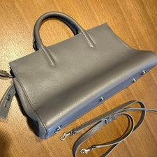 Saint Laurent 2-way handbag, gray, women's, with certificate of authenti #QY7J0W