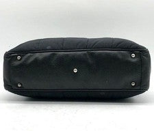 CHANEL bag, chocolate bar handbag, leather/nylon, black, Coco mark, No. #QYHEME