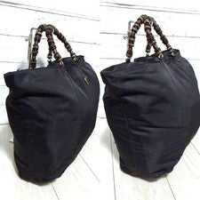 PRADA Prada handbag, nylon, black, large size #QY138Q