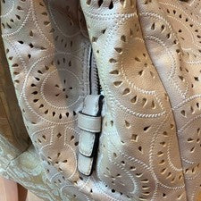 COACH handbag, perforated leather, champagne gold #QYHSH0