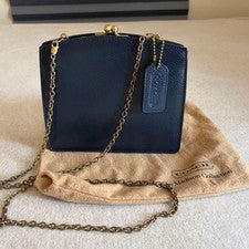 OLD COACH Madion Kisslock Chain Shoulder Bag #QYIO08