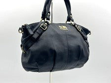 Y2K Coach Black Leather Handbag Mini Boston #QY1XRE