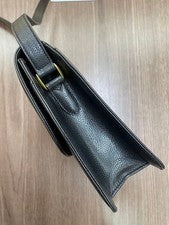 Old Coach Shoulder Bag, Black Leather, Turnlock #QYHL45