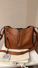 LOEWE Hammock, 2020 model, Small Tan Brown Leather #QYL1F2