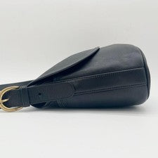 COACH Fletcher Bag Shoulder Bag Flap Leather Black #QYL0F8