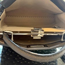 FENDI Peekaboo Selleria Medium 2-Way Shoulder Bag White #QY2E46