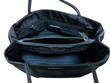 PRADA Triangle Logo Nylon Handbag Brown Two Compartments Zip Pockets W31 #QYDBPV