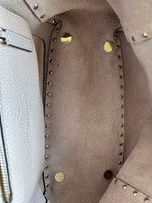 VALENTINO Rockstud Tote Rose Quartz Pink Leather W25-39 H18 #QYFHVL