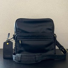 Old Coach Shoulder Bag, Large Capacity, Black Leather, Genuine Leather, #QY25HS