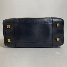 LOEWE Amazona Handbag Black Leather Anagram Logo H23 W32 D14 #QYGQ91
