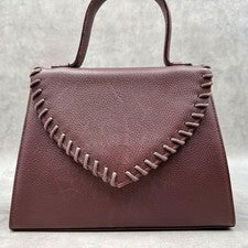 SAINT LAURENT Lace-Up Handbag, Bordeaux Leather #QYBDHE