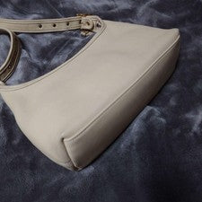 COACH Leather One-Shoulder Bag, Ivory, Genuine Leather, Beige #QYIG4M