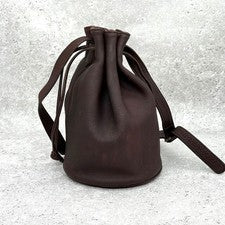 Old Coach Leather Drawstring Bucket Bag #QY3V7M