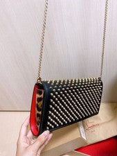 CHRISTIAN LOUBOUTIN Clutch Shoulder Bag Black Women #QY12PN