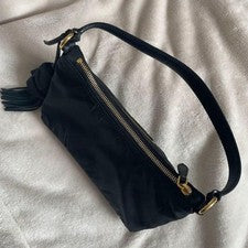 PRADA Black Nylon Handbag with Tassel #QY91DC